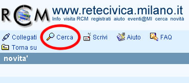 Immagine pulsante di ricerca